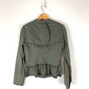 Anthropologie Urban Outfitters Green Ruffle Back Jacket Size Medium